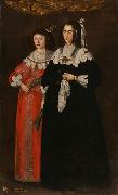 Portrait of Catherine Potocka and Maria Lupu (daughter of Vasile Lupu), two wives of Janusz Radziwill